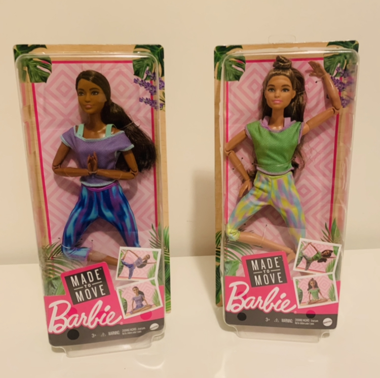 NEW Barbie Made to Move Yoga Doll Green Tie Dye Outfit Brown Hair